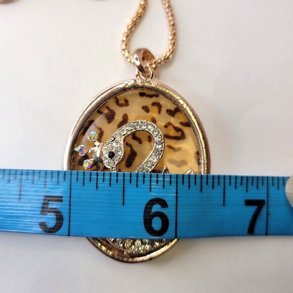 Crystal Swan Pendant Necklace - Picture 6 of 8